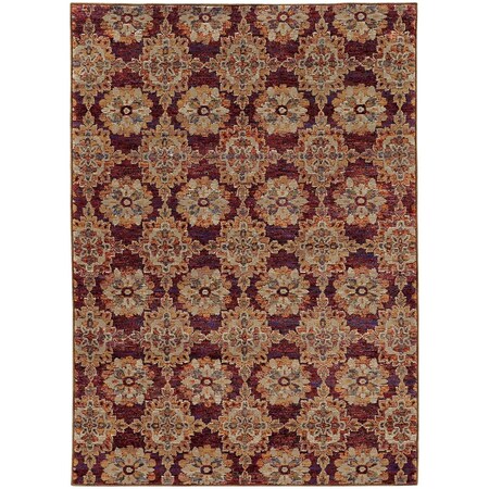 Oriental Weavers Area Rugs, Andorra 6883A 3X5 Rectangle - Red/ Gold-Nylon/Polyp A6883A117170ST